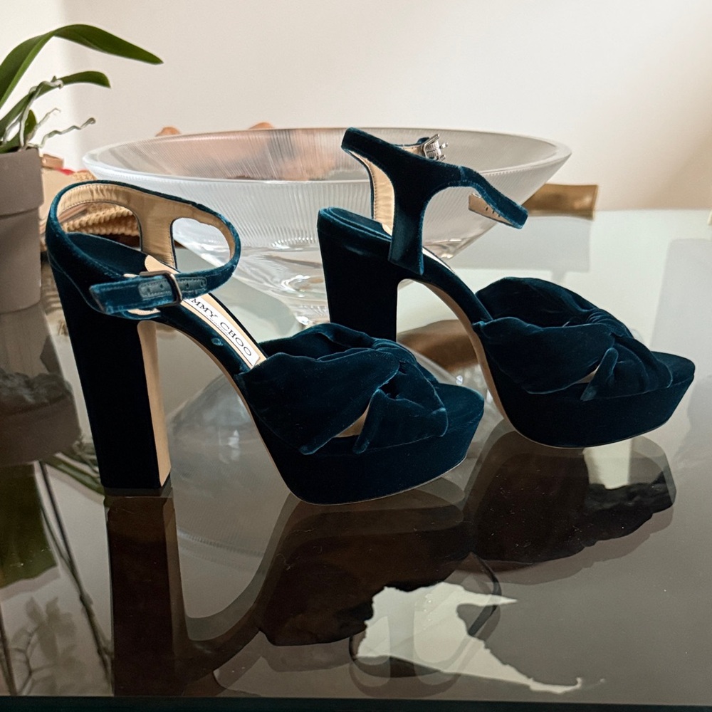 Elegant Velvet Platform Heels